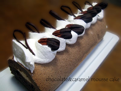 チョコレート&キャラメルムースケーキ