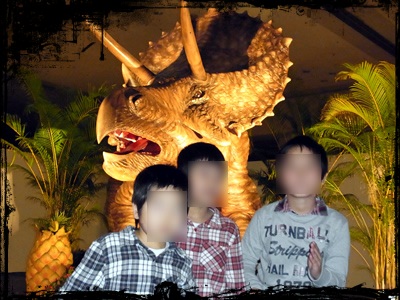 with Triceratops