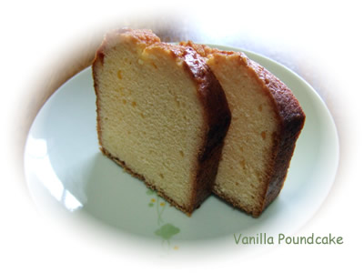 バニラのパウンドケーキ